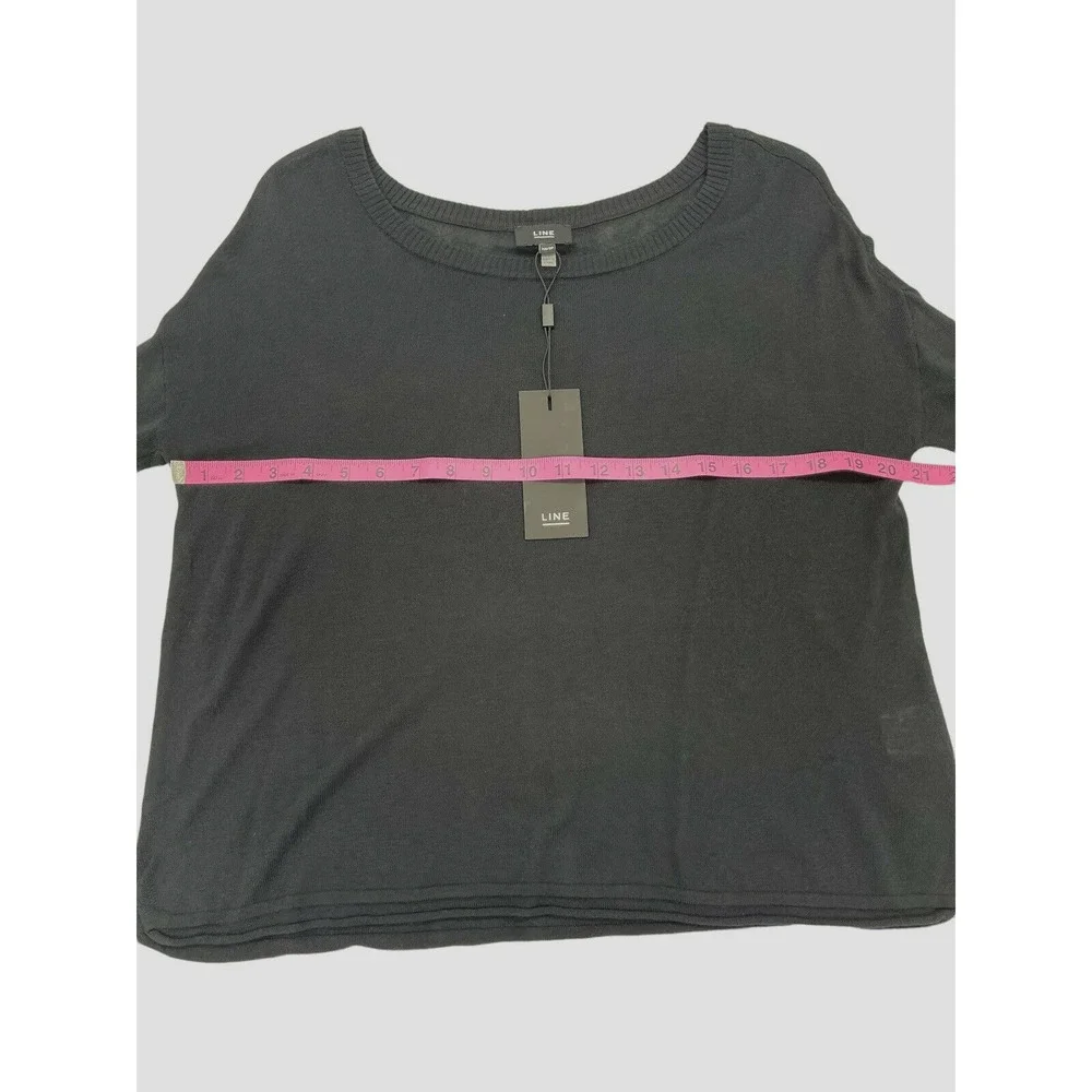 $185 Line Sweater in Caviar Modal and Cashmere Size XS - Picture 5 of 8